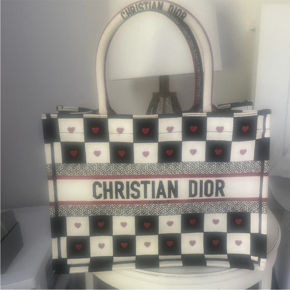 RARE! Christian Dior Dioramour Canvas Book Tote